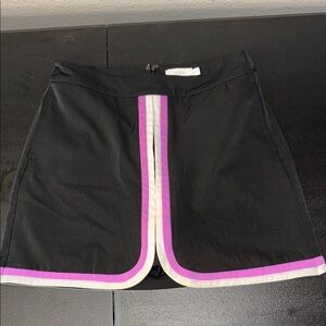 Lady Hagen Black Skort with Pink and White Stripe Trim
